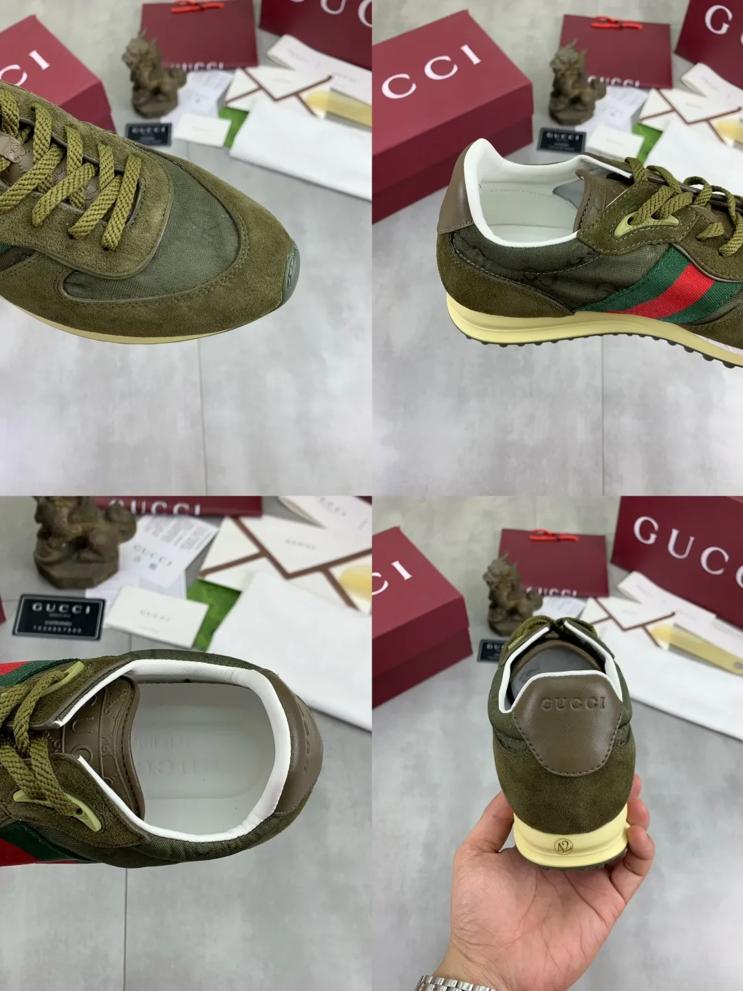 Men's shoes 💰P640 New Gucci Gucci Top version Latest catwalk style Re-Motion series Thick-soled casual sports shoes Original purchase and development ▪️Fabric: Original custom imported first-layer cowhide ▪️Sole: Original molded TPU material ▪️Sole thickness: 3.5CM ▪️Size: Men 39-45 Color: 8️⃣ colors available, boutique packaging